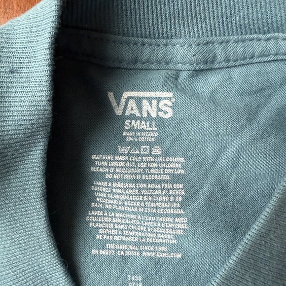 NEW Vans Sz S Blue Logo T-Shirt - Picture 4 of 6
